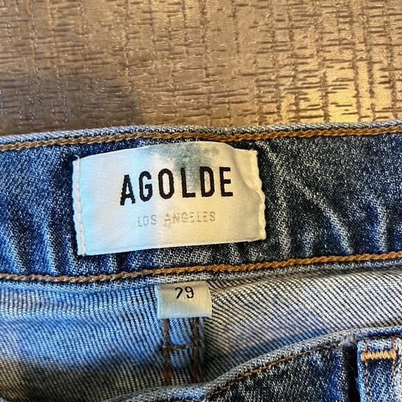 AGOLDE Toni Mid Rise Straight Chewed Hem Jeans Size 29 - Picture 7 of 8